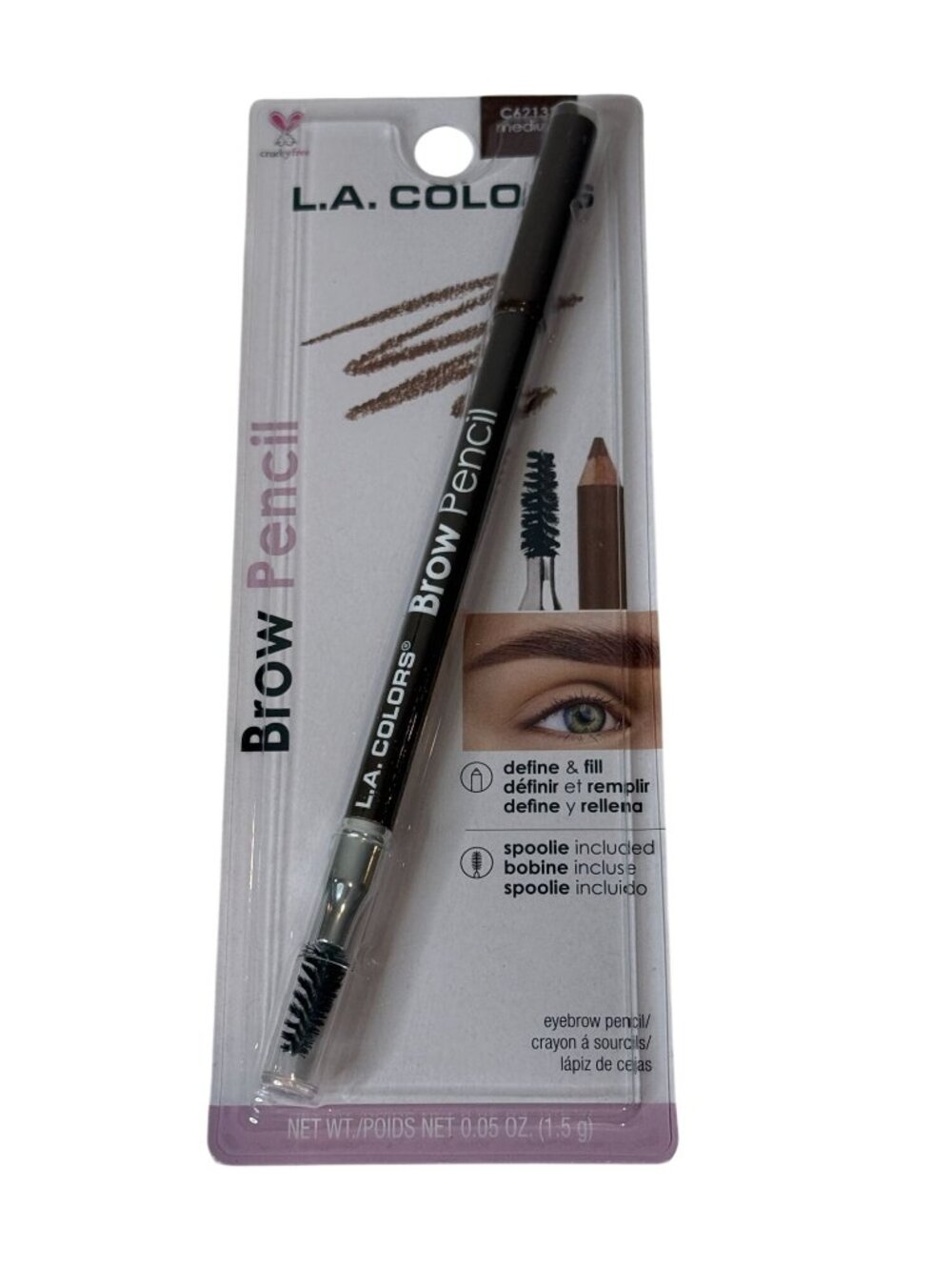 LA Colors Brow Pencil Medium Brown C62133 New